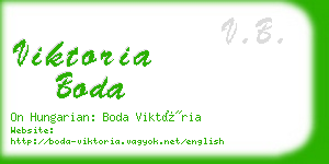 viktoria boda business card